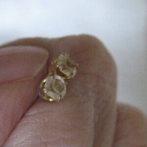 14k Gold Diamond Stud Pierced Earrings